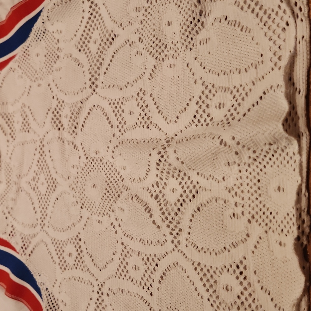 WE THE FREE red, White, And Blue Lace Top Womans Size Small - Picture 5 of 7